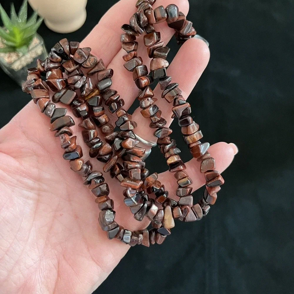 Polished Agate Necklace Red Brown 30